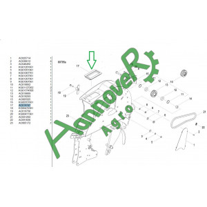 Ущільнення гумове кронштейну трапеції Optima Kverneland AC819747 (АС819747)